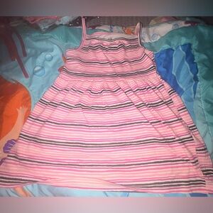 6 for $12 H&M Pink and Black Striped Dress